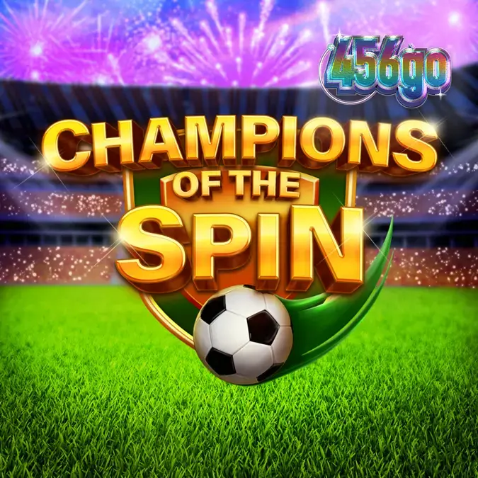 Interface do jogo Champions of the Spin com elementos de futebol